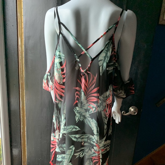 Swimsuit Coverup Beach Wear Sheer Dress Bikini Dress size Large - Picture 6 of 6